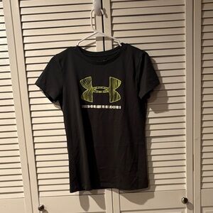 Under Armour Black Tee with Neon Yellow Logo